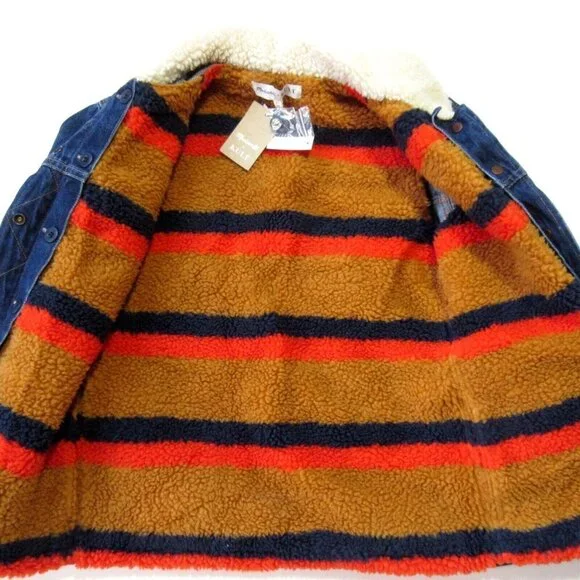 NWT Madewell x Kule Sherpa-Lined Oversized Jean Jacket Removable Vest Lining XS - Picture 7 of 10